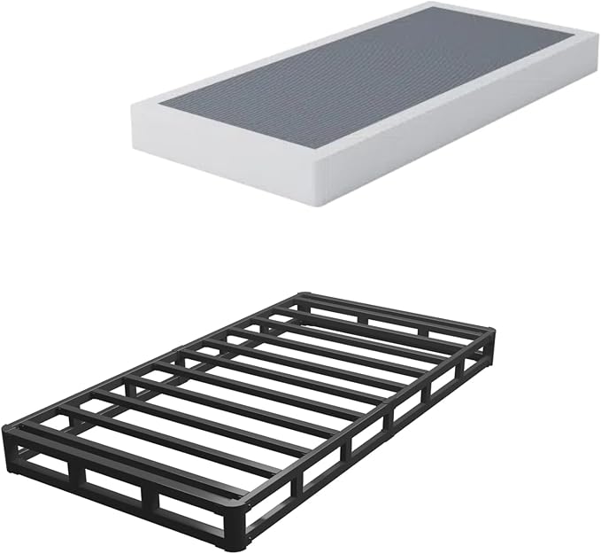 ALDRICH 5 Inch Heavy Duty Metal Box Spring Mattress Foundation 1500lbs Max Weight Capacity/Non-Slip/No Noise/Easy Assembly/Easy Clean Cover,Twin XL