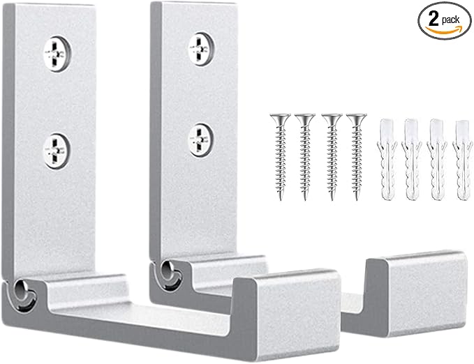 OHIYO Folding Wall Hooks 2PCS Foldable Hooks Bearing Load 33lb/15kg Wall Mounted Heavy Duty No Rust Aluminum Alloy Folding Coat Hooks for Hanging Coat & Bags & Hat & Backpack (Silver)