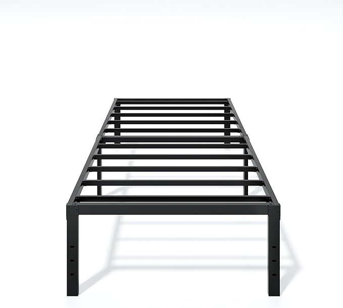 Metal Bed Frame Twin Size - 16 Inch Heavy-Duty Twin Platform Bed Frame No Box Spring Needed, Easy Assembly, Noise-Free, Sturdy Mattress Foundation, Underbed Storage Space