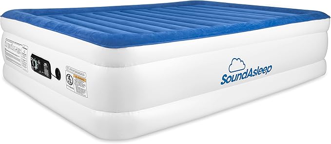 SoundAsleep Products CloudNine Series Air Mattress Includes Dual Smart Pump Technology - Full Size