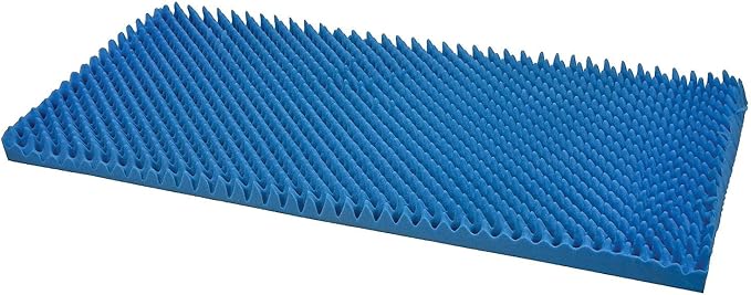 DMI Foam Mattress Topper, Egg Crate Foam Pad, Mattress Pad and Bed Topper for Support, Air Circulation, Pressure Relief and Weight Distribution, Full Size Mattress, 50 x 72 x 2, Blue
