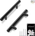 HBL' 5 Pack | 3 Inch Center to Center Matte Black Cabinet Pulls Kitchen Cabinet Handles,Made of Stainless Steel,Ideal for Cabinet,Drawer,Cupboard and Wardrobe.