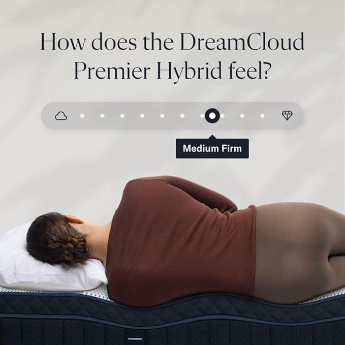 DreamCloud Premier 13" Twin XL Mattress - Luxury Hybrid Gel Memory Foam - 365 Night Trial - Fiberglass Free - Forever Warranty - Mattress in a Box - CertiPUR-US Certified