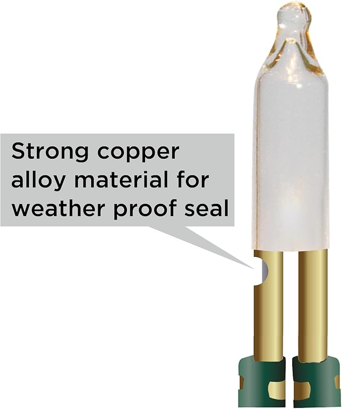 Brite Star 100 Count Mini String Christmas Lights, Clear - 22 feet Indoor/Outdoor Christmas Tree Lights with White Wire