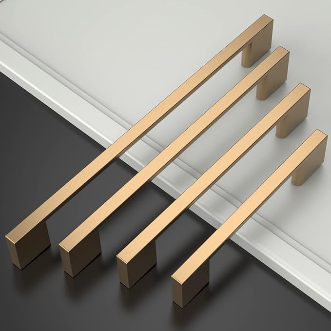 Asidrama 6 Pack 6.3 Inch(160mm) Champagne Bronze Kitchen Cabinet Handles, Cabinet Pulls Kitchen Cabinet Hardware for Cupboard Drawer Handles Dresser Pulls
