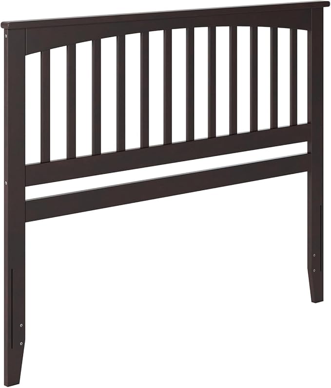 AFI, Mission Queen Solid Wood Headboard with Attachable Charger, Espresso