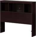 South Shore Spark Bookcase Headboard with Storage, Twin 39-inch, Chocolate