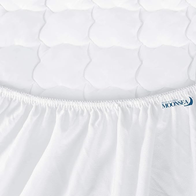 Twin Mattress Pad Cover Air Mattress Topper, Pillow Top Twin Size Quilted Fitted Mattress Protector for Kids, Super Soft Breathable and Noiseless Down Alternative Fiber (15-23'' Deep Pocket)
