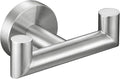 Angle Simple Towel Hook for Bathroom, SUS 304 Stainless Steel, Double Hand Towel Coat Holder for Wall, Brushed Nickel