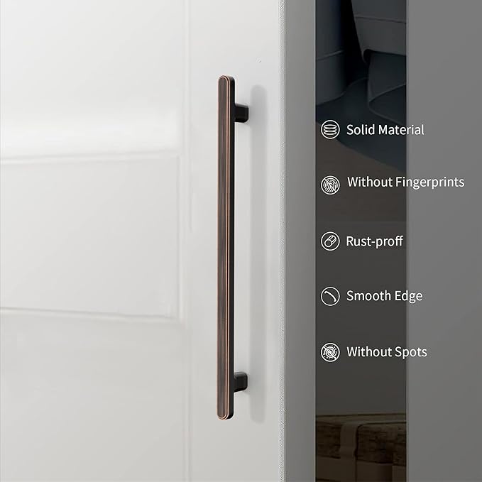 10 Pack 5 Inch(128mm) Kitchen Cabinet Handles Oil Rubbed Bronze Cabinet Pulls Kitchen Cabinet Hardware Drawer Pulls for Cupboard Wardrobe