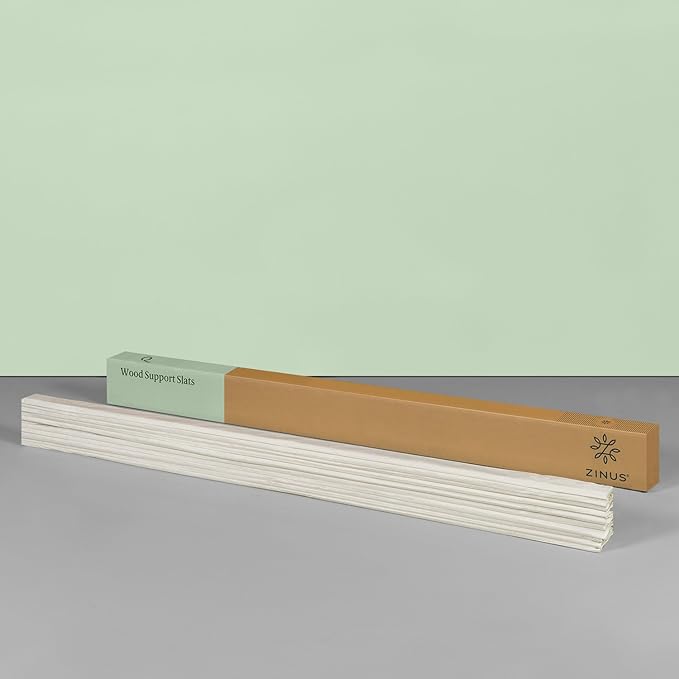 ZINUS Compack Fabric Covered Wood Slats, Bunkie Board, Box Spring Replacement, Full, Natural