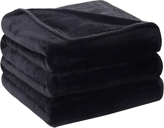 Soft Blanket King Size Fleece Warm Fuzzy Throw Blankets for The Bed Sofa Lightweight Charcoal Grey 90" x 108"