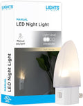Lights by Night LED Night Light, Plug-in, Manual on/off , Warm White, UL-Certified, Energy Efficient, Ideal Nightlight for Bedroom, Bathroom, Nursery, Hallway, Kitchen, 11140