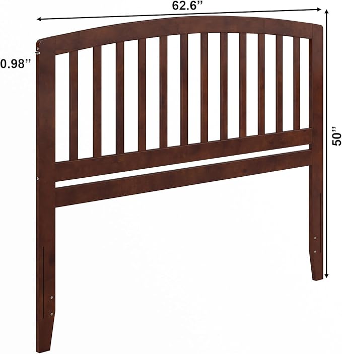 AFI Richmond Queen Size Headboard with Attachable Charger in Walnut