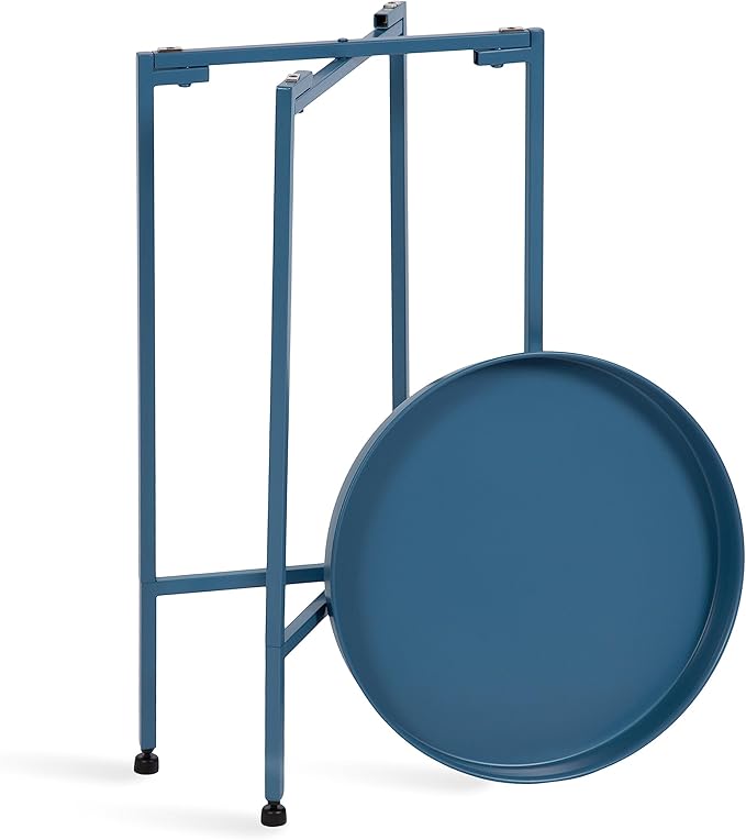 Kate and Laurel Celia Round Foldable Tray Accent Table