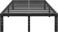 ALDRICH 14 Inch Metal King Size Bed Frame - Double Black Basic Steel Slats Platform, Easy Assembly Heavy Duty Noise Free Bedframes, No Box Spring Needed