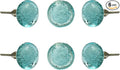 Perilla Home Set of 6 Crystal Bubble Knobs - Modern Light Blue Decorative Bubble Glass Pulls - for Home Decor Drawers, Knobs, Kitchen, Cabinet, Hardware, Cupboard, Door, Dresser, Wardrobe and Drawer