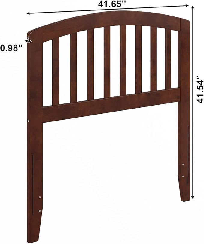 AFI Richmond Twin Size Headboard with Attachable Charger in Walnut