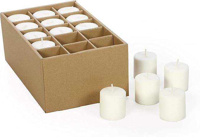Hosley Set of 360 Unscented White Votive Candles – Bulk Pack, Clean-Burning, Long-Lasting 10-12 Hour Burn Time – Ideal for Weddings, Home Décor, Spa, and Events