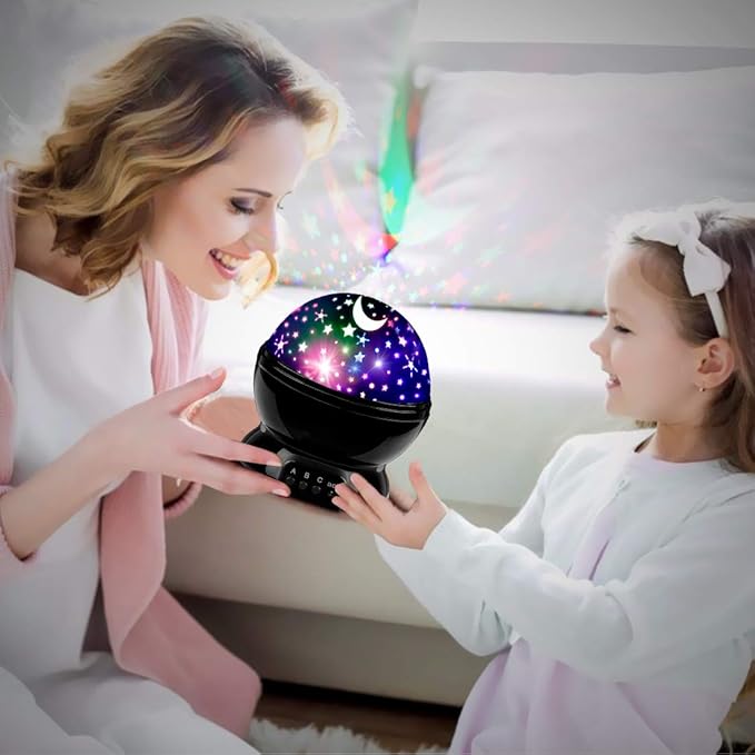 Star Projector Night Lights for Kids, Birthday Gifts for 1-4-6-14 Year Old Girl Boy Kids Bedroom, Glow in The Dark Stars Moon for Child Asleep Peacefully
