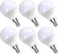 GOSCHE 6 Pack Bright Ceiling Fan Light Bulbs, 60 Watt Equivalent, E12 Led Bulb, A15 Shape Candelabra Base Chandelier Light Bulb, 120V Small Bulb, Non-Dimmable, Daylight 5000K, 6 Pcs