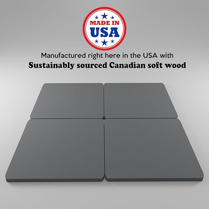 Zayton, 1.5” Split Wood Bunkie Board Full(Fold) Size, Bunkieboard for Bed Support - Fully Assembled, Low Profile Support, Slats Design for Ventilation, Box Spring Alternative