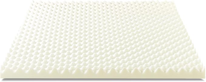 ZINUS 2 Inch Copper Cooling Memory Foam Mattress Topper With Airflow Design, Full, White