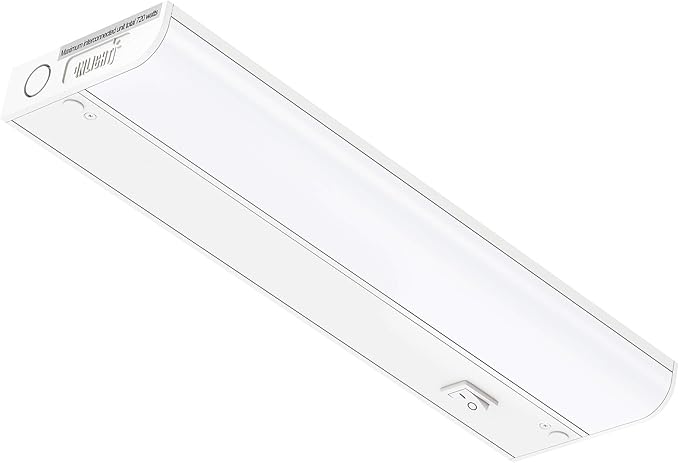GETINLIGHT 12-inch Hardwired Only LED Under Cabinet Lighting, Soft White(3000K), Dimmable, Matte White Finished, ETL Listed, IN-0201-11-WH