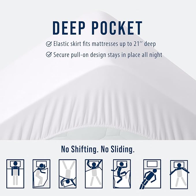 OLANLY California King Quilted Fitted Mattress Pad – Soft Pillow Top Mattress Topper, Down Alternative Fill, Cooling Breathable Mattress Cover, Machine Washable Deep Pocket Mattress Protector, White