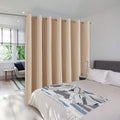 NICETOWN Room Divider Curtain Screen Partitions, Basement Hospital Medical Clinic Spa Lab Cubicle Curtain Divider Privacy Screen, Patio Door Curtain (Biscotti Beige, 1 Panel, 12.5ft Wide x 8ft Long)