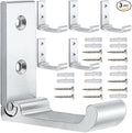Folding Coat Hooks, Matte Black Wall Hooks for Hanging Coats Bathroom Towel Hooks Hardware Heavy Duty Aluminum Alloy Robe Hooks Wall Mounted DIY Coat Rack Hooks No Rust Indoor, Outdoor (10Pcs-Silvery)