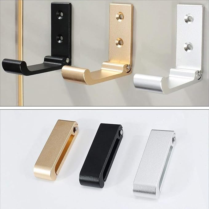 6Pcs Folding Coat Hooks, Matte Black Wall Hooks for Hanging Coats Bathroom Towel Hooks Hardware Heavy Duty Aluminum Alloy Robe Hooks Wall Mounted DIY Coat Rack Hooks No Rust Indoor, Outdoor