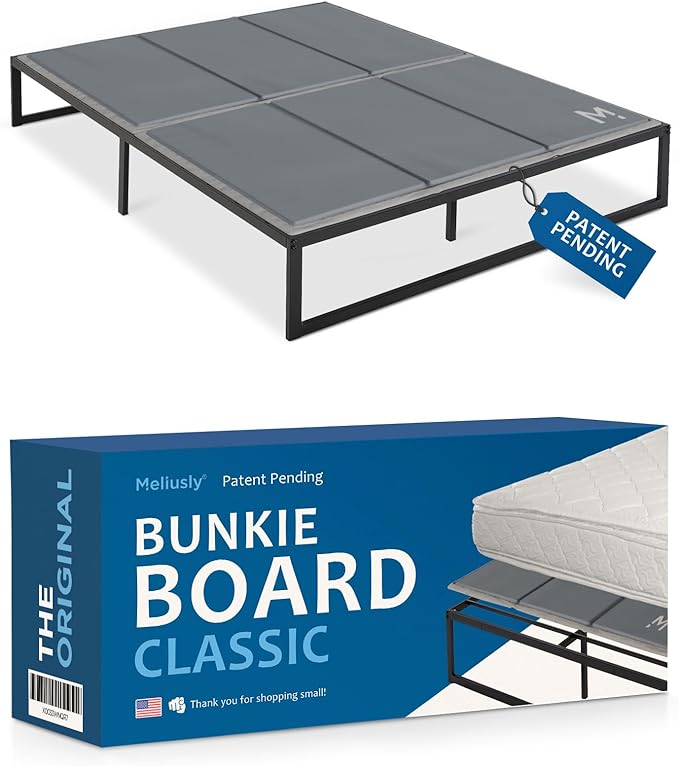 Meliusly Premium 10mm Bunkie Board California King Size (72x84') Patent Pending Low Profile Bed Board Design - Breathable, Noise Minimizing, Moisture Resistant Bunkieboards, Low Profile Bed Support