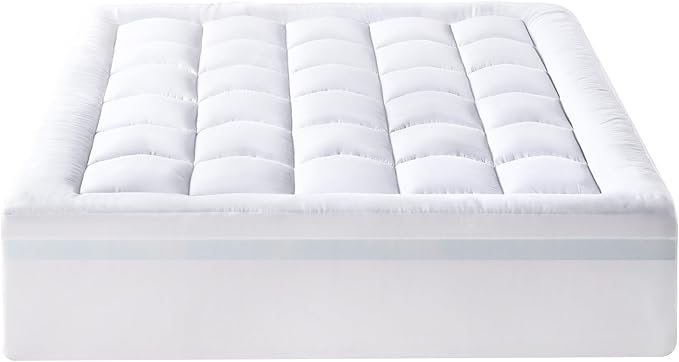 Best Price Mattress 4 Inch Pillowtop Mattress Topper and Pad Combo, 2 Inch Egg Crate Foam Mattress Topper, 2 Inch Plush Mattress Pad, Certified Safe Foam and Fabric, Dorm Essentials, Full