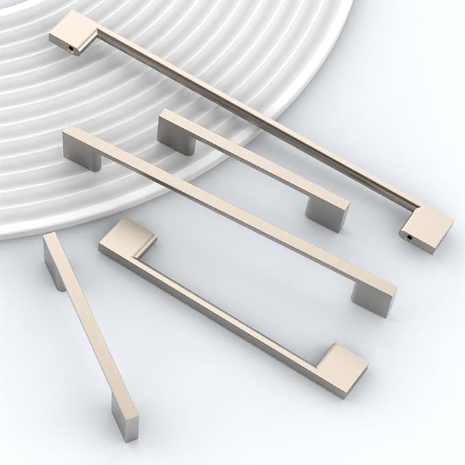 10 Pack Brushed Satin Nickel Cabinet Pulls 10 Inch Handles Hardware for Kitchen Cabinets Dresser Nickel Pulls