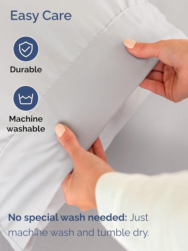 Extra Deep Twin Sheet Set - 4 Piece Breathable & Cooling Sheets - Hotel Luxury Bed Sheets Set - Easy & Secure Fit - Soft, Wrinkle Free & Comfy Sheets Set - French Grey Sheet Set w/Extra Deep Pockets