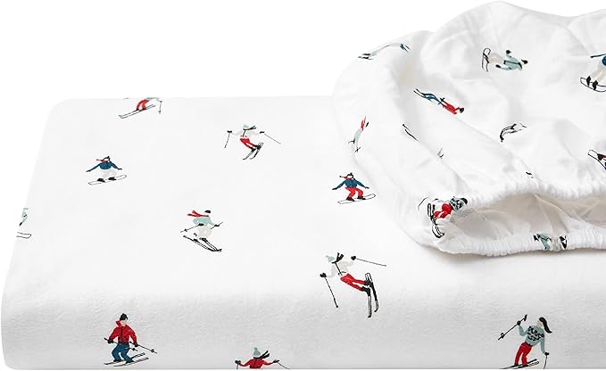 Eddie Bauer - Queen Sheets, Cotton Flannel Bedding Set, Brushed for Extra Softness, Cozy Home Decor (Rookeries, Queen)