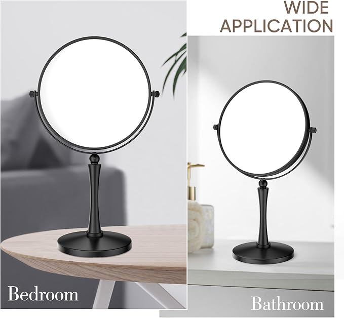 Nicesail 8' Desk Vanity Mirror, Double-Sided with 1X/7X Magnification, Makeup Mirror for Home, Hotel, Desktop