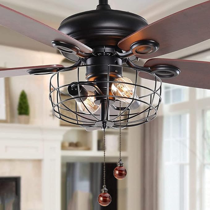 Amber Ball Pull Chain Extender - 12 inch Ceiling Fan Chain Connector