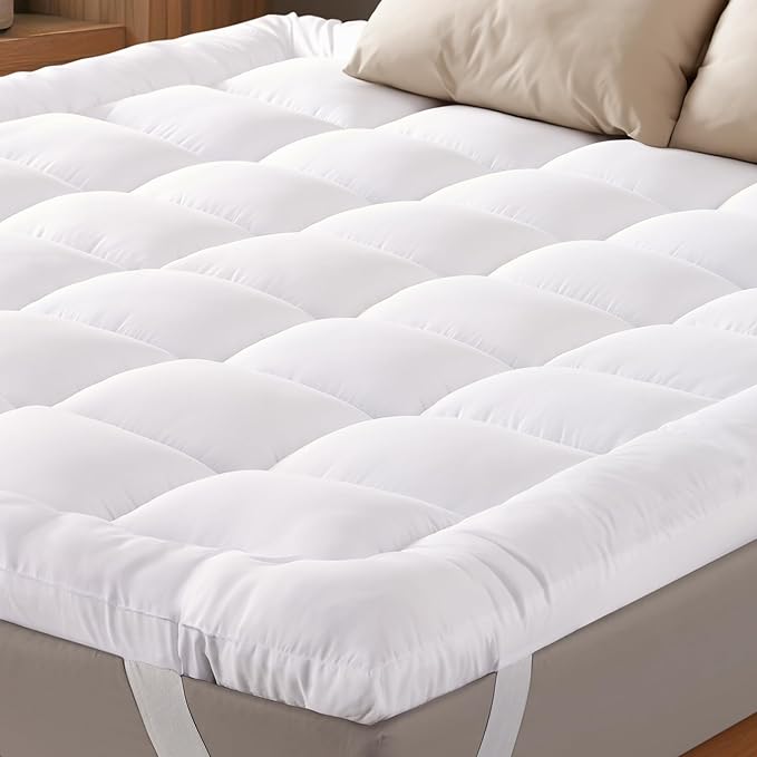 Ultra Soft Twin XL Mattress Topper - Cloud-Like Mattress Pad for Back Pain Relief - Breathable Cooling Material for Hot Sleepers