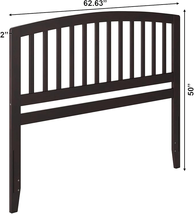 AFI Richmond Queen Size Headboard with Attachable Charger in Espresso