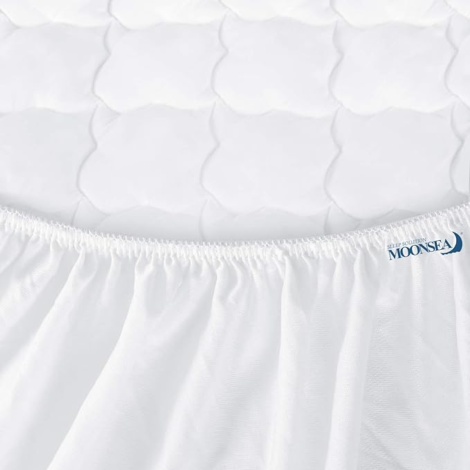 Air Mattress Pad Cover King, Thick Quilted Mattress Topper Cover, Super Soft Breathable and Noiseless Down Alternative Fiber Mattress Pad with Deep Pocket