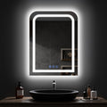 LED Bathroom Mirror, 24"x 32" LED Mirror with Lights for Bathroom, Lighted Vanity Mirrors for Wall, Anti-Fog, Dimmable, Tempered Glass, Memory Function, 3 Colors, Safe Use (White)