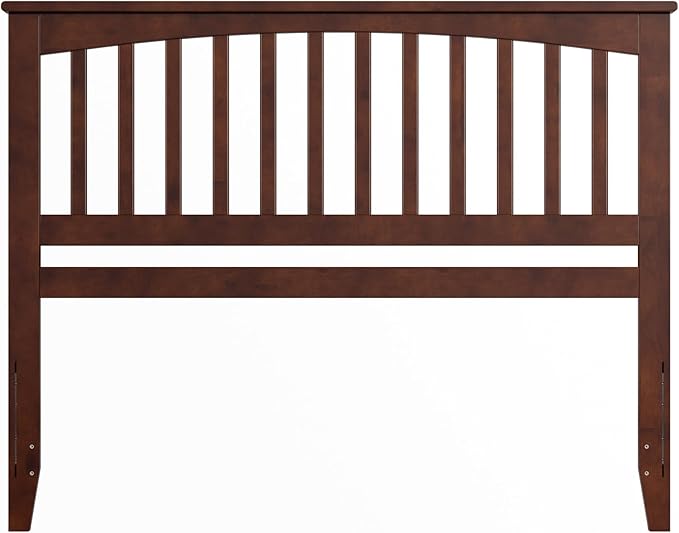 AFI, Mission Queen Solid Wood Headboard with Attachable Charger, Walnut