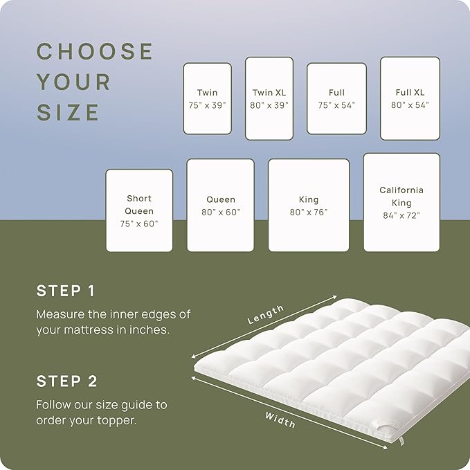 Extra Thick Fitted Mattress Topper - Queen Size | Soft & Cooling Pillow Top Mattress Pad & Protector | Bed Topper for Back Pain, Straps Stretch 6" to 22" Deep
