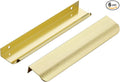 Ravinte Hardware 6 Pack Gold Cabinet Handles, 7.8 Inch (200mm) Finger Edge Pulls, 6-1/4 Inch Hole Center, Finger Pulls for Cabinets