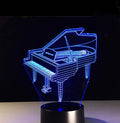AZIMOM 3D Lamp Illusion Piano Night Light Decor 16Colors Changing Smart Touch Remote Control Optical Illusion Bedside Lamps Bedroom Home Decoration for Kids Boys & Girls Women Birthday Gifts