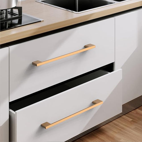 10 Pack Champagne Bronze Cabinet Pulls 7.5 Inch - Cabinet Handles for Dresser & Kitchen Cabinets