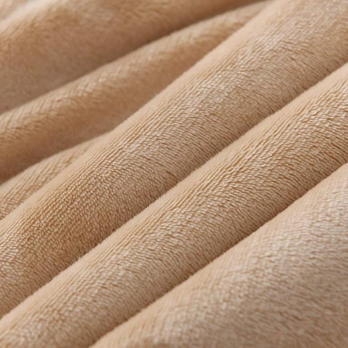 NANPIPER Throw Blanket Reversible Sherpa Flannel Super Soft Fuzzy Plush Fleece Microfiber for Bed/Couch (60"x80",Beige)