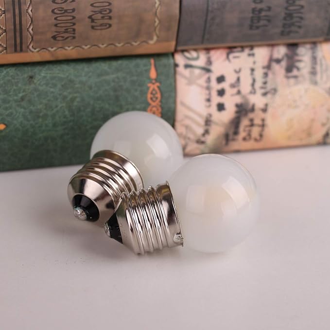 G40 1.5W Low Wattage Led Bulb Equivalent 15 Watt Light Bulbs Standard E26 Base CRI90+ Non-Dimmable for Home Lighting Decorative 150-Lumen 15-Pack (Frosted, 1.5W=15W Soft Warm White 2700K)